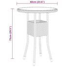 Moderne tuinset met poly rattan en gehard glas voor duurzaamheid - Tuinsets