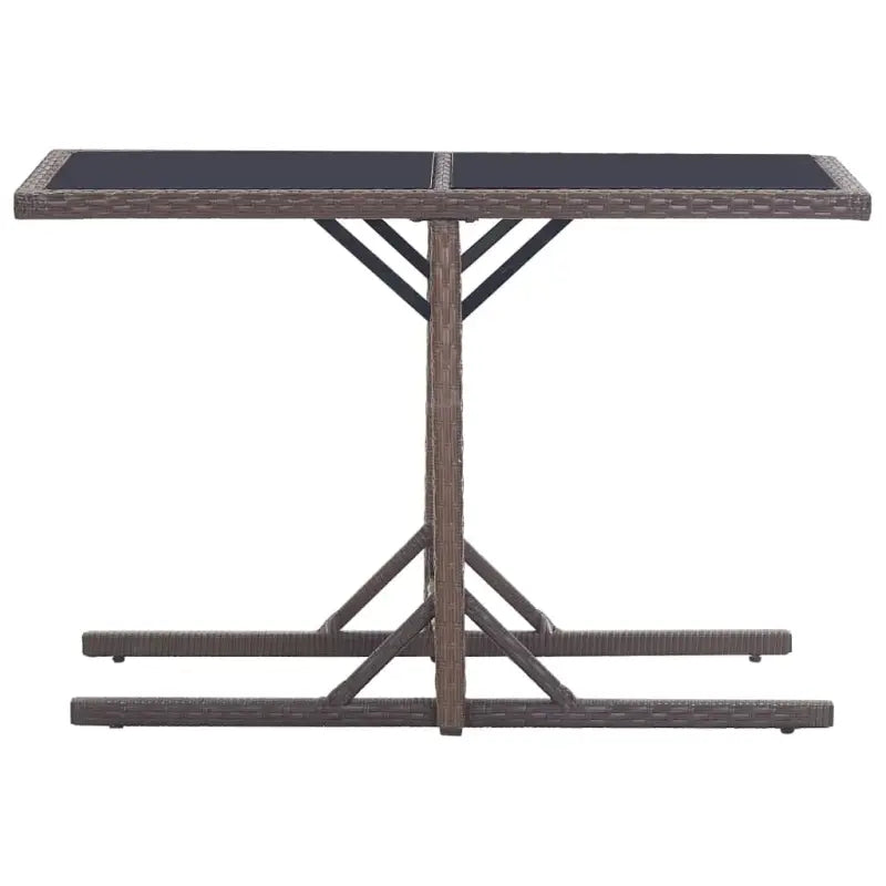 Moderne tuinset met poly rattan en gehard glas voor duurzame ontspanning - Tuinsets
