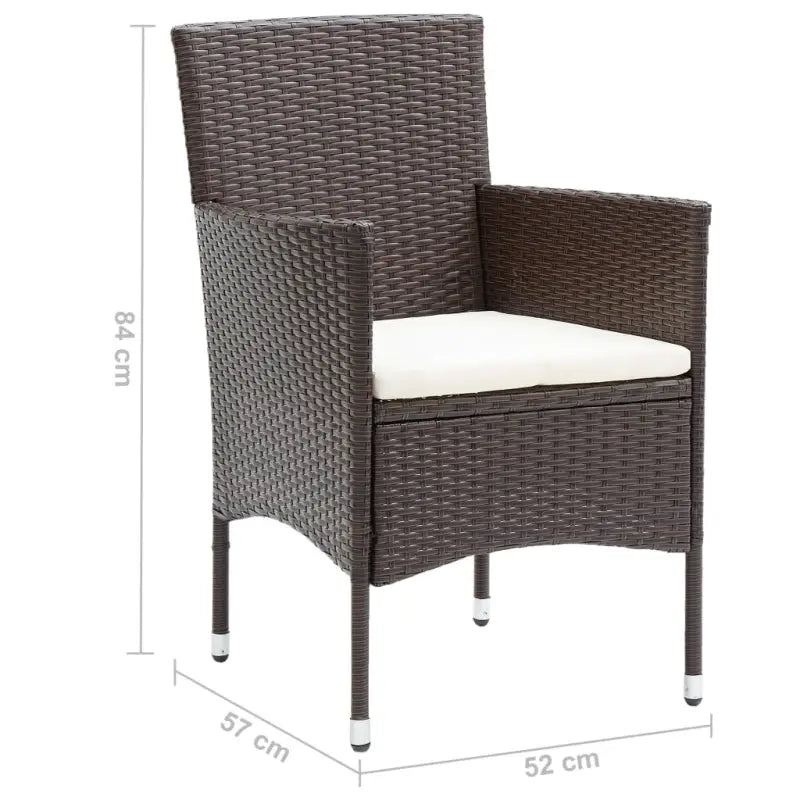 Moderne tuinset met poly rattan en gehard glas voor duurzame ontspanning - Tuinsets