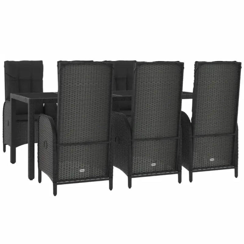 Moderne tuinset met poly rattan en gehard glas voor eenvoudig schoon maken - Tuinsets