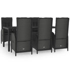 Moderne tuinset met poly rattan en gehard glas voor eenvoudig schoon maken - Tuinsets