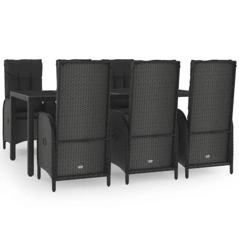 Moderne tuinset met poly rattan en gehard glas voor eenvoudig schoon maken - Tuinsets
