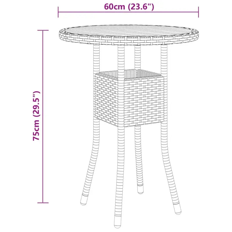 Moderne tuinset met poly rattan en gehard glas voor elke plek - Tuinsets