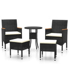 Moderne tuinset met poly rattan en gehard glas voor elke plek - Tuinsets