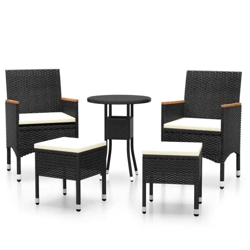 Moderne tuinset met poly rattan en gehard glas voor elke plek - Tuinsets