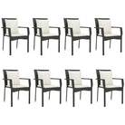 Moderne tuinset met poly rattan en gepoedercoat staal eenvoudig schoon - Tuinsets