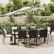 Moderne tuinset met poly rattan en gepoedercoat staal eenvoudig schoon - Tuinsets