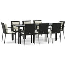 Moderne tuinset met poly rattan en gepoedercoat staal eenvoudig schoon - Tuinsets