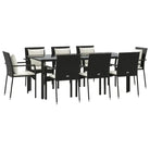 Moderne tuinset met poly rattan en gepoedercoat staal eenvoudig schoon - Tuinsets