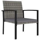 Moderne tuinset met poly rattan en gepoedercoat staal - Grijs - Tuinsets