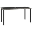 Moderne tuinset met poly rattan en gepoedercoat staal - Grijs - Tuinsets