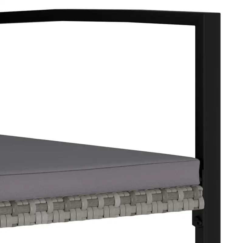 Moderne tuinset met poly rattan en gepoedercoat staal - Grijs - Tuinsets
