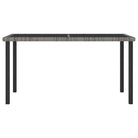 Moderne tuinset met poly rattan en gepoedercoat staal - Grijs - Tuinsets