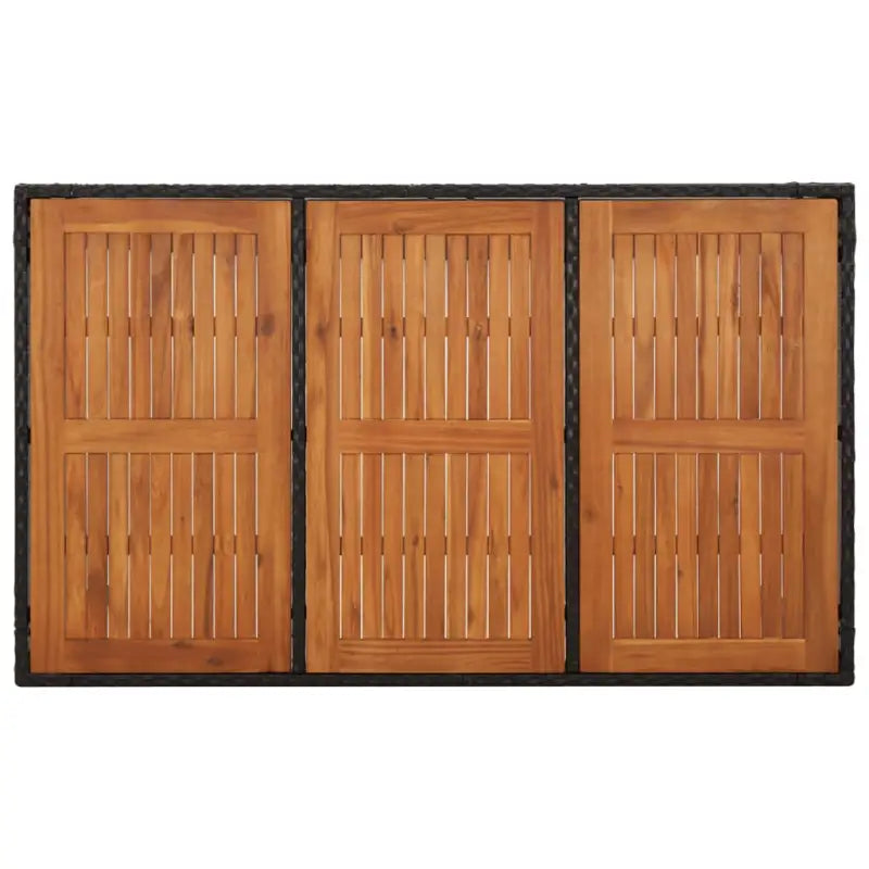 Moderne tuinset met poly rattan en massief acaciahout voor buitengebruik - Tuinsets