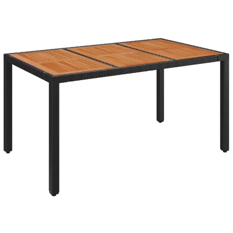 Moderne tuinset met poly rattan en massief acaciahout voor buitengebruik - Tuinsets