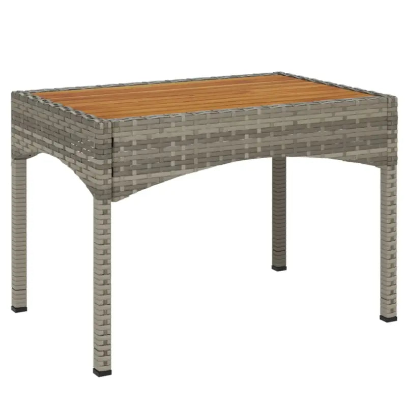 Moderne tuinset met poly rattan en massief acaciahout voor buitengebruik - Tuinsets