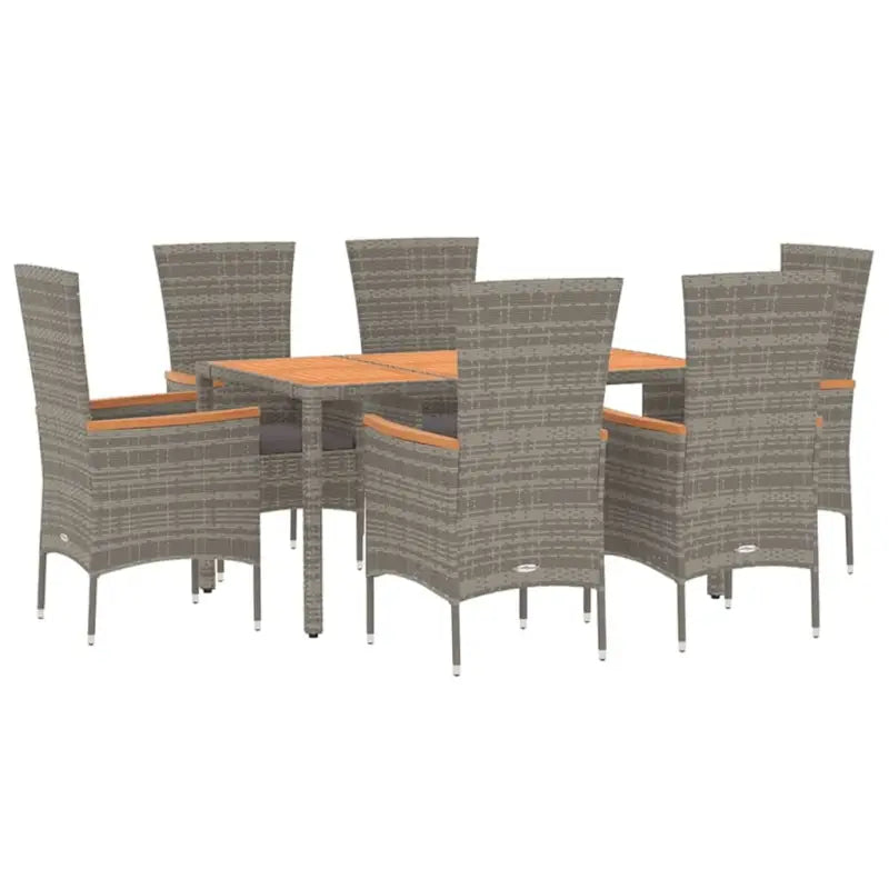 Moderne tuinset met poly rattan en massief acaciahout ontwerp - Tuinsets
