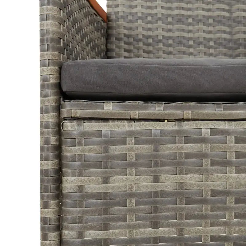 Moderne tuinset met poly rattan en massief acaciahout ontwerp - Tuinsets
