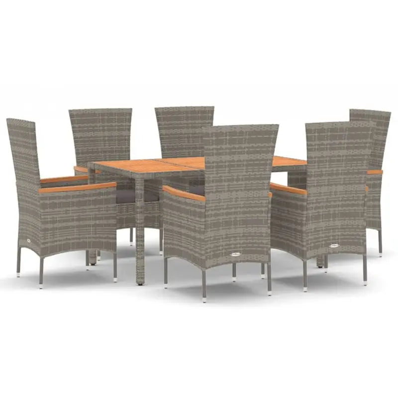 Moderne tuinset met poly rattan en massief acaciahout ontwerp - Tuinsets