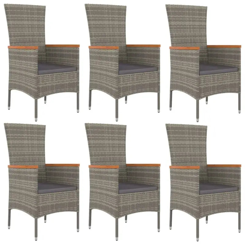 Moderne tuinset met poly rattan en massief acaciahout ontwerp - Tuinsets