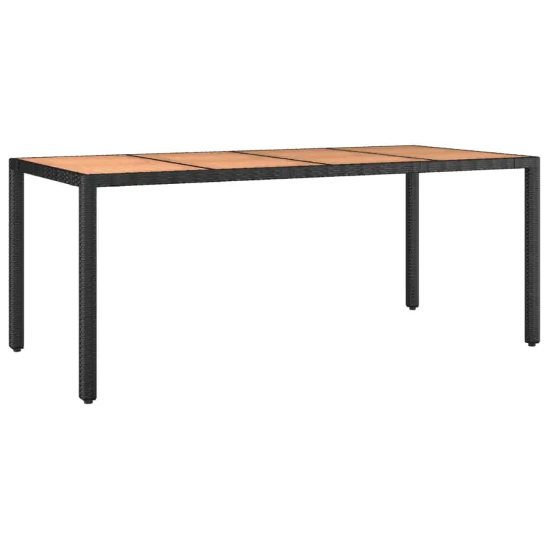 Moderne tuinset met poly rattan en massief acaciahout - Tuinsets