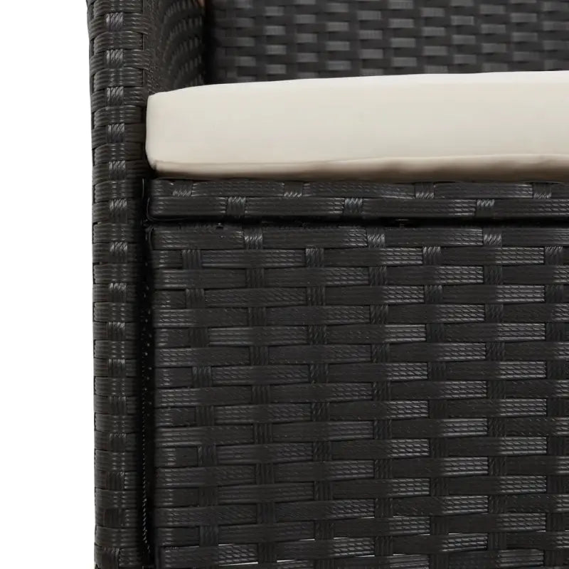 Moderne tuinset met poly rattan en massief acaciahout - Tuinsets
