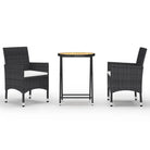 Moderne tuinset met poly rattan en massief acaciahout voor comfort - Tuinsets