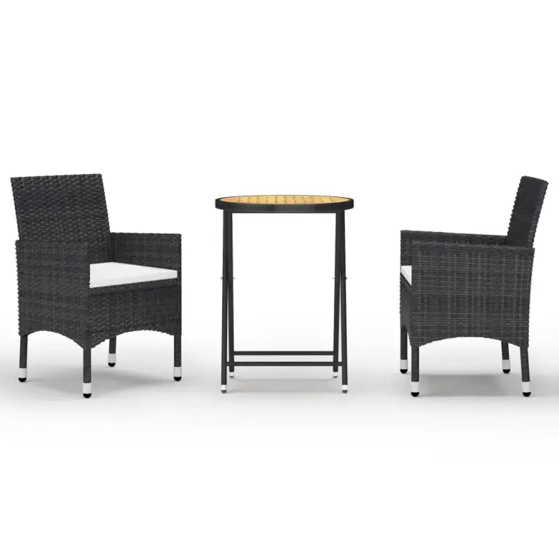Moderne tuinset met poly rattan en massief acaciahout voor comfort - Tuinsets
