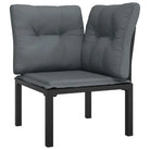 Moderne tuinset met poly rattan en zwart materiaal voor comfortabele ontspanning - Tuinsets