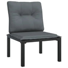 Moderne tuinset met poly rattan en zwart materiaal voor comfortabele ontspanning - Tuinsets