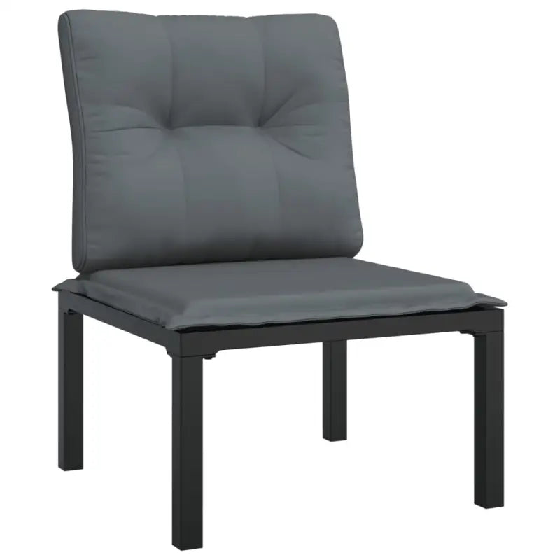 Moderne tuinset met poly rattan en zwart materiaal voor comfortabele ontspanning - Tuinsets