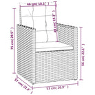 Moderne tuinset met poly rattan voor dineren en ontspannen - Tuinsets