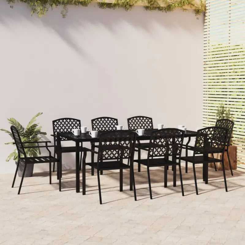 Moderne tuinset met stabiel frame voor comfortabel buiten ontspannen - 200 cm tafellengte - Tuinsets