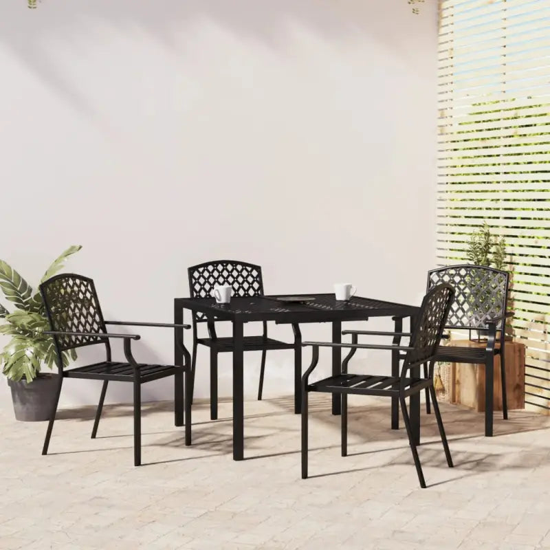 Moderne tuinset met stabiel frame voor comfortabel buiten ontspannen - 110 cm tafellengte - Tuinsets