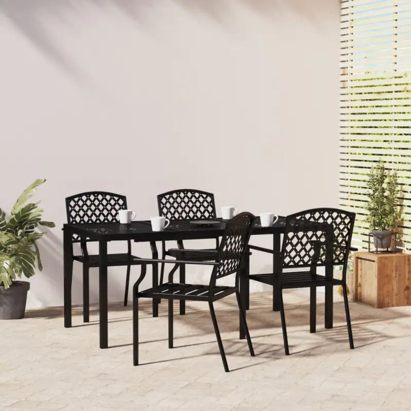 Moderne tuinset met stabiel frame voor comfortabel buiten ontspannen - Lengte tafel 165 cm - Tuinsets