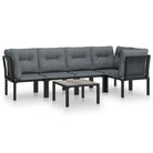 Moderne tuinset met weerbestendig PE rattan en gepoedercoat staal - Tuinsets