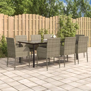 Moderne tuinset van poly rattan en gepoedercoat staal eenvoudig schoon - Tuinsets