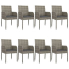 Moderne tuinset van poly rattan en gepoedercoat staal eenvoudig schoon - Tuinsets