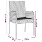 Moderne tuinset van poly rattan en gepoedercoat staal eenvoudig schoon - Tuinsets