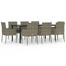 Moderne tuinset van poly rattan en gepoedercoat staal eenvoudig schoon - Tuinsets