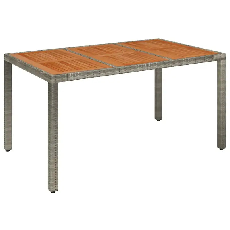 Moderne tuinset van poly rattan en massief acaciahout met gepoedercoat staal - Tuinsets