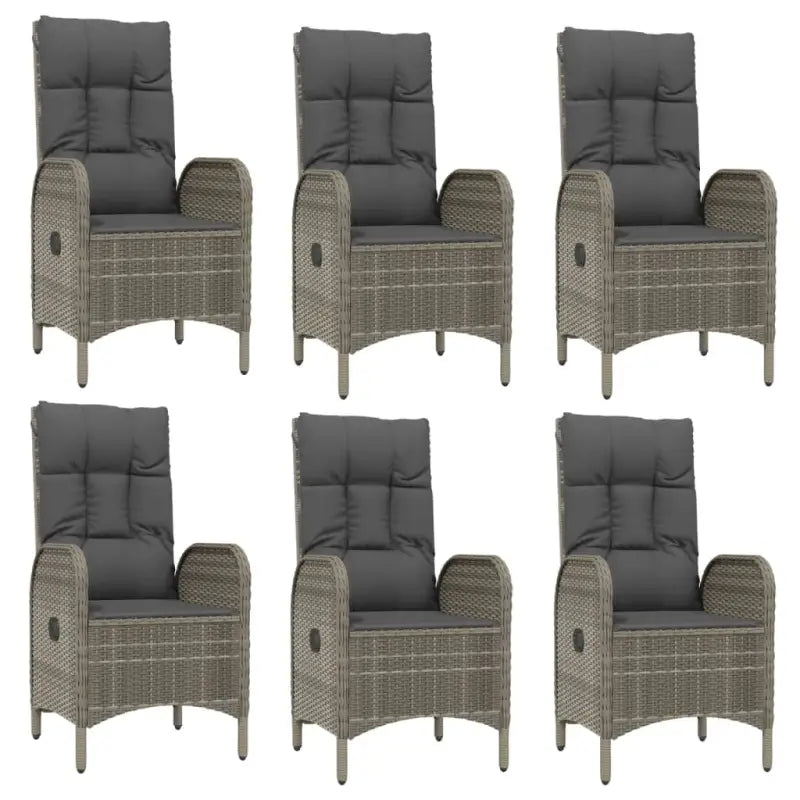Moderne tuinset van poly rattan en massief acaciahout met gepoedercoat staal - Tuinsets
