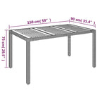 Moderne tuinset van poly rattan en massief acaciahout met gepoedercoat staal - Tuinsets