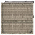 Moderne tuinset van poly rattan met comfortabele afmetingen zitting - Tuinsets