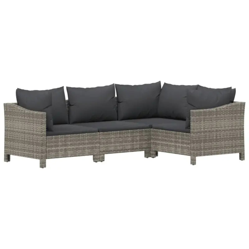 Moderne tuinset van poly rattan met comfortabele afmetingen zitting - Tuinsets