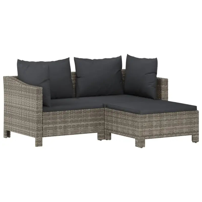 Moderne tuinset van poly rattan met comfortabele zitkussens - Tuinsets
