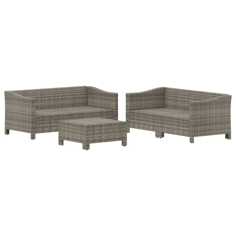 Moderne tuinset van poly rattan met comfortabele zitkussens - Tuinsets