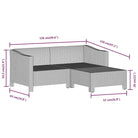 Moderne tuinset van poly rattan met comfortabele zitkussens - Tuinsets