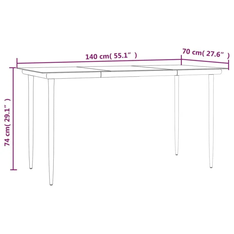 Moderne tuinset van poly rattan met gehard glas en eenvoudig schoonmaken - Tuinsets