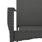 Moderne tuinset van poly rattan met massief acaciahout en gepoedercoat staal - Tuinsets